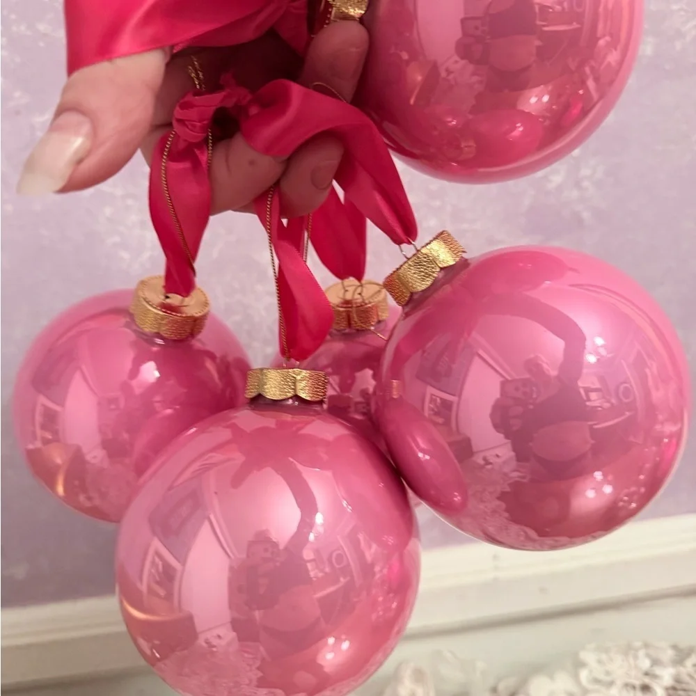 More Pink from Tootsie’s closet!!bottom reallyVibrant Pink Holiday Ornaments  o